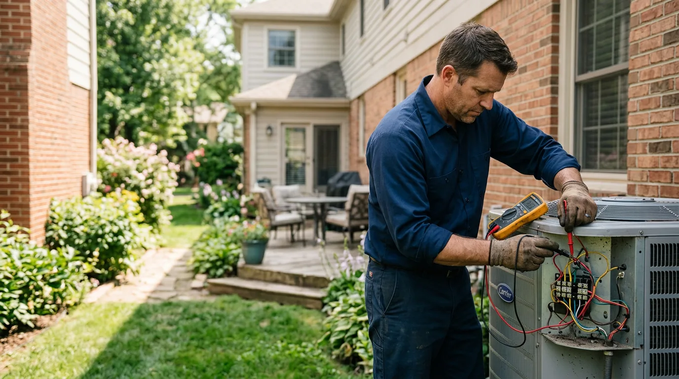 HVAC technician working near Fort Payne, AL